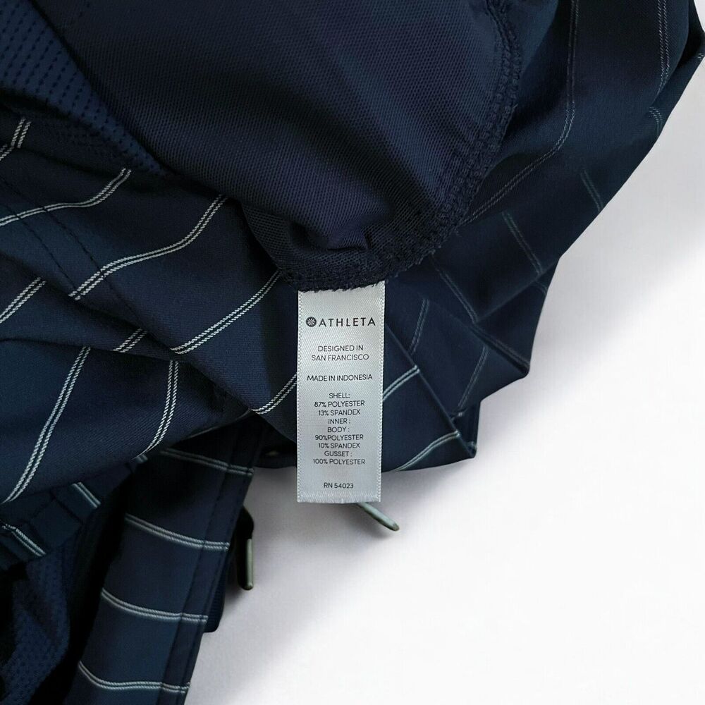 Athleta Midtown Skort Navy Blue White Pinstripe Tennis Golf Athletic Size 2 - Picture 8 of 10